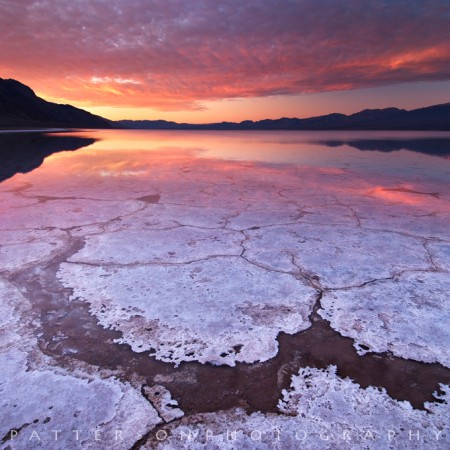 Sunrise over the Badwater Basin Landscape in Death Valley